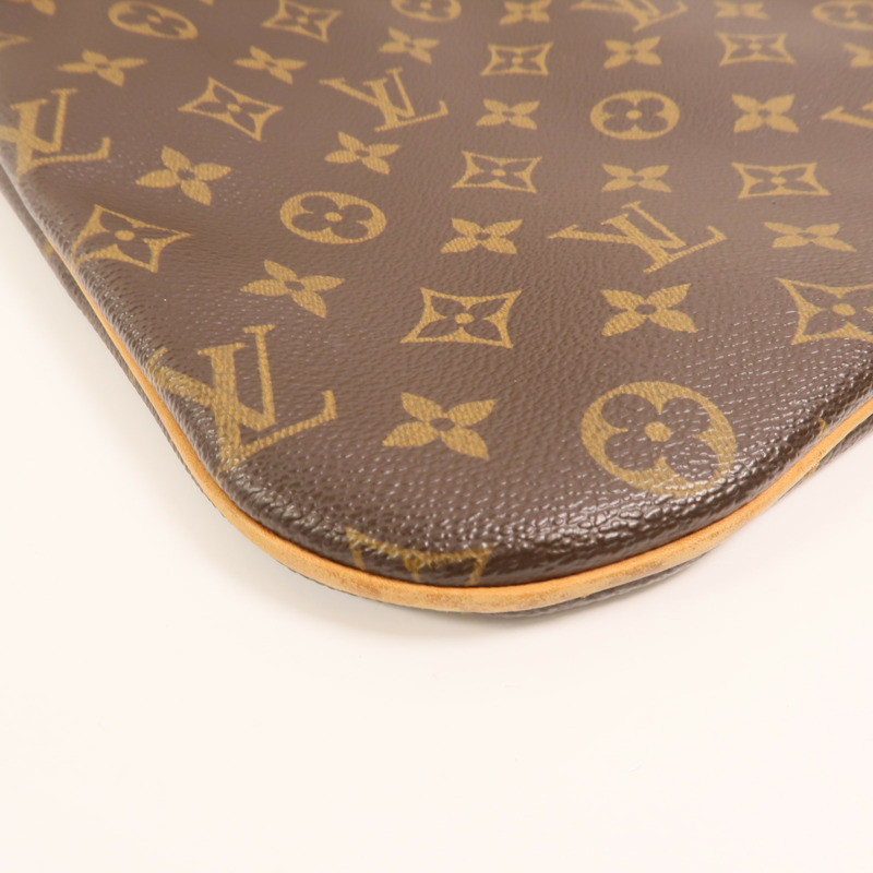 LOUIS VUITTON Monogram Pochette Bosphore金扣肩背袋棕色-10