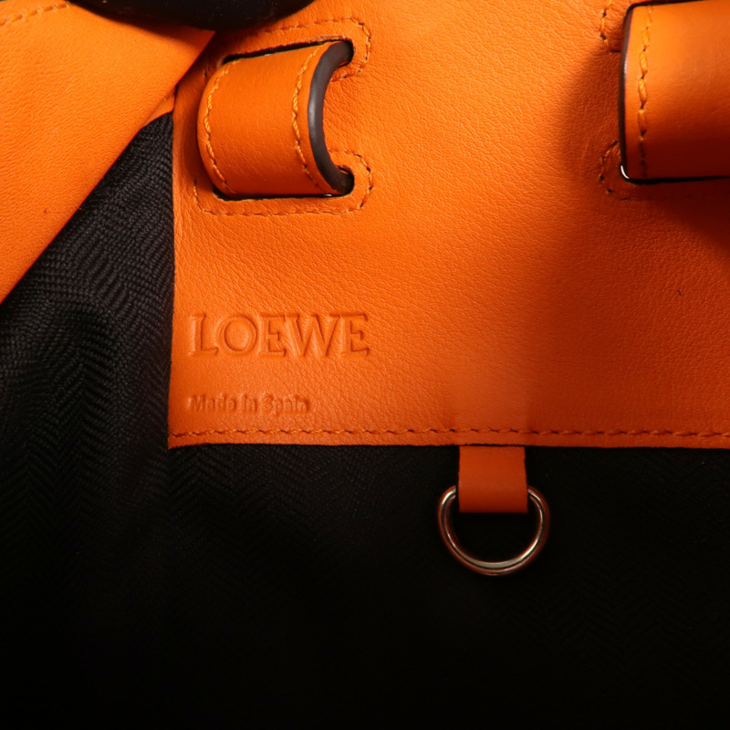 LOEWE 牛皮皮革Hammock Small銀扣手挽肩背兩用袋-5