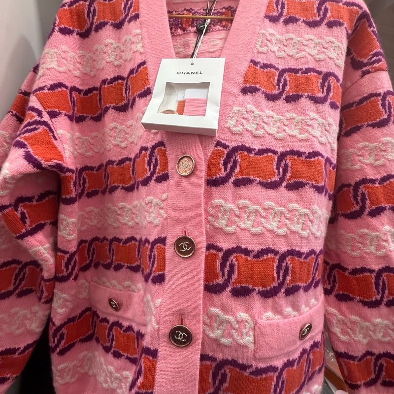 Chanel 針織粉色外套 40號-0
