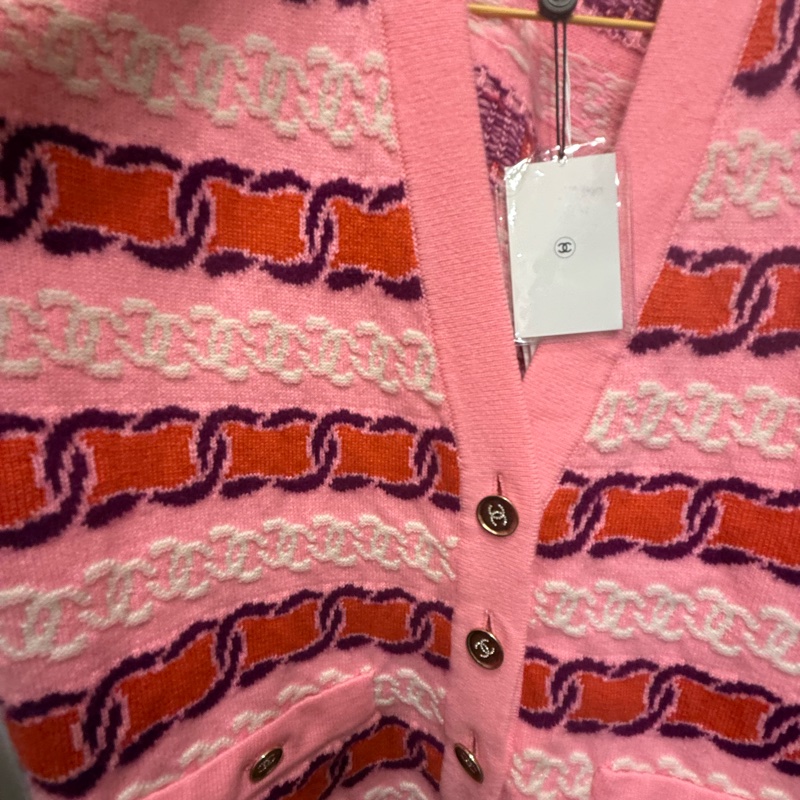 Chanel 針織粉色外套 40號-4