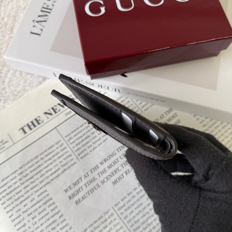 Ophidia GG Supreme 短版對開6卡短夾(灰色)-4