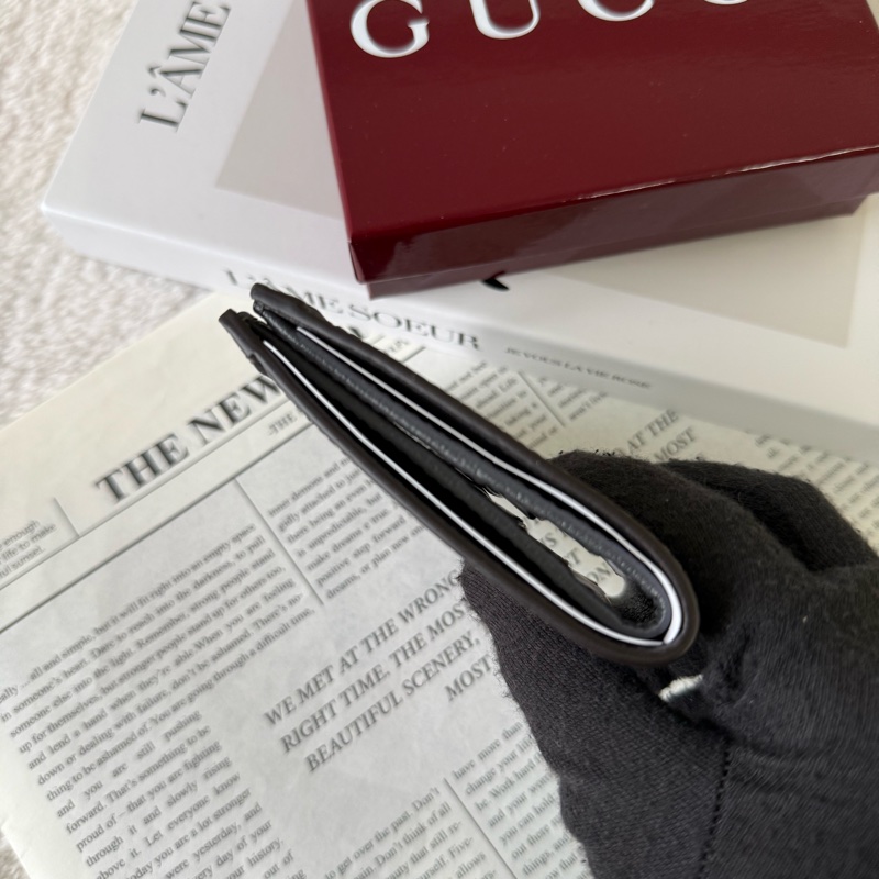 Ophidia GG Supreme 短版對開6卡短夾(灰色)-5