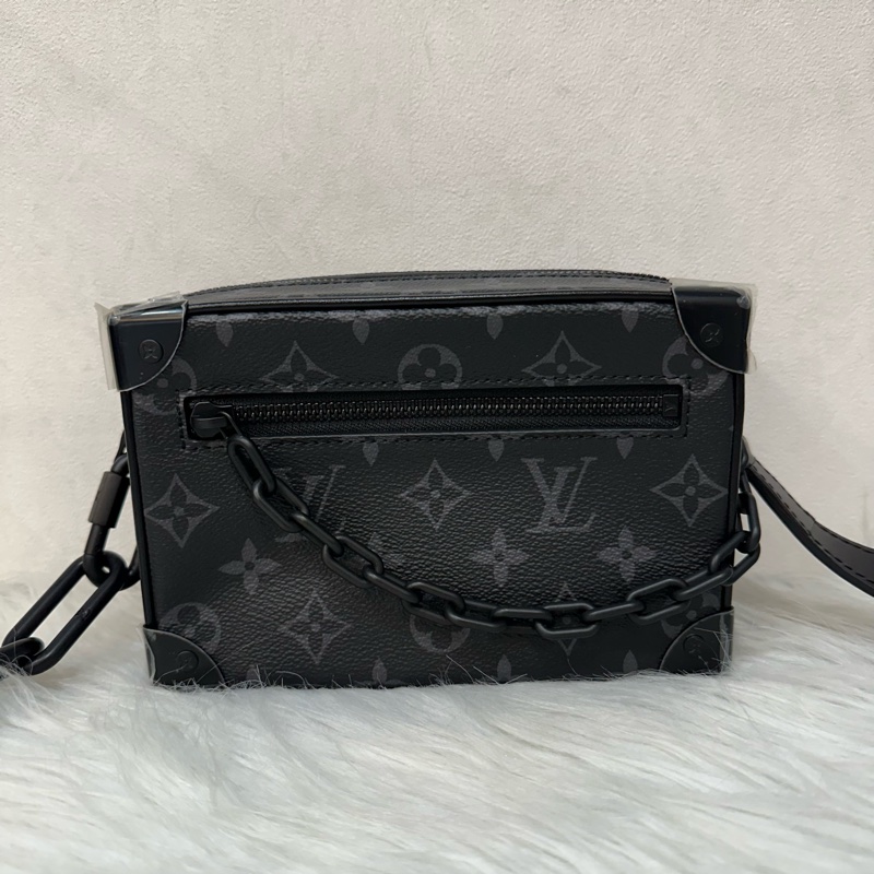 LV m44735 黑色老花黑釦mini soft trunk 軟盒子-0