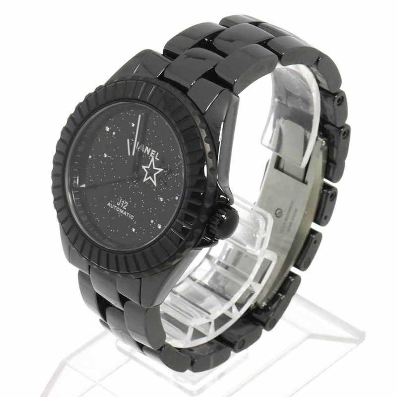 香奈兒 J12 星際限量版 38 毫米 H7989 男士腕錶，鑲鑽黑色陶瓷自動機械錶。-2