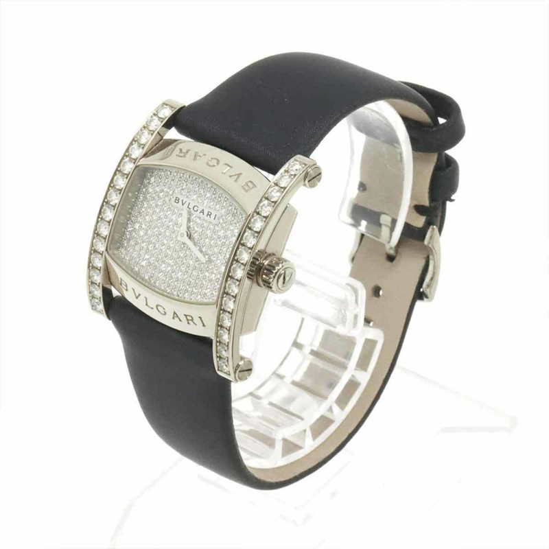 寶格麗 (Bulgari) Assioma AAW36G 女士腕錶，鑲鑽錶盤，18K 白金錶圈，石英錶-1