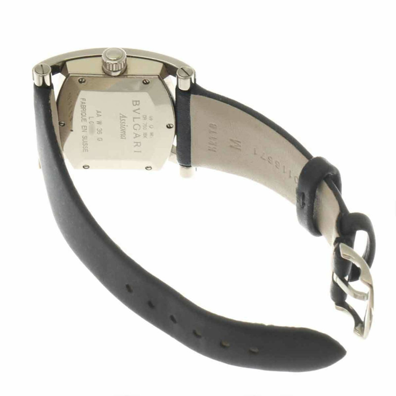 寶格麗 (Bulgari) Assioma AAW36G 女士腕錶，鑲鑽錶盤，18K 白金錶圈，石英錶-3