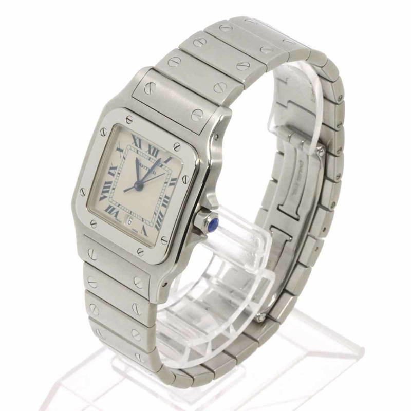 卡地亞 Santos Galbee LM W20018D6 男士腕錶，日期顯示，石英錶-2