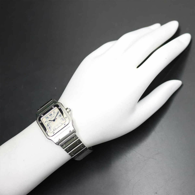 卡地亞 Santos Galbee LM W20018D6 男士腕錶，日期顯示，石英錶-3