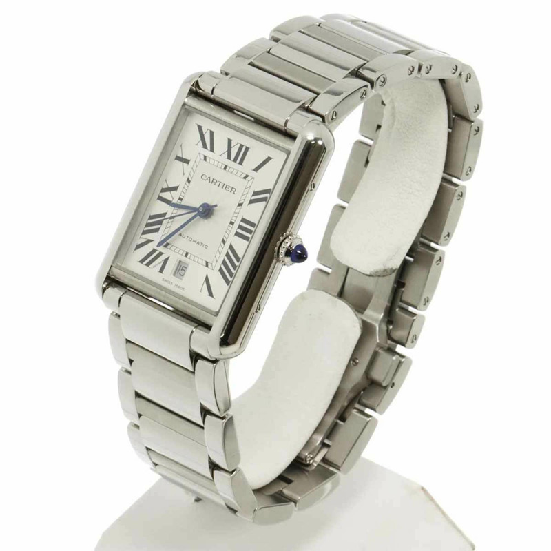 卡地亞 Tank Must XL WSTA0053 男士腕錶，日期顯示，銀色，自動上鍊機芯-2