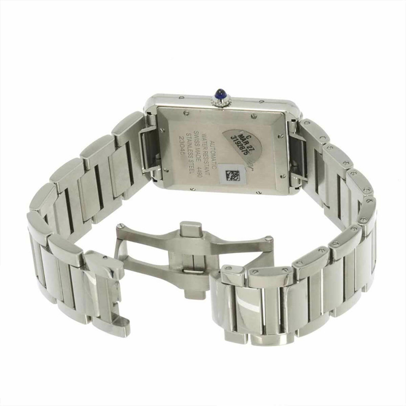 卡地亞 Tank Must XL WSTA0053 男士腕錶，日期顯示，銀色，自動上鍊機芯-4