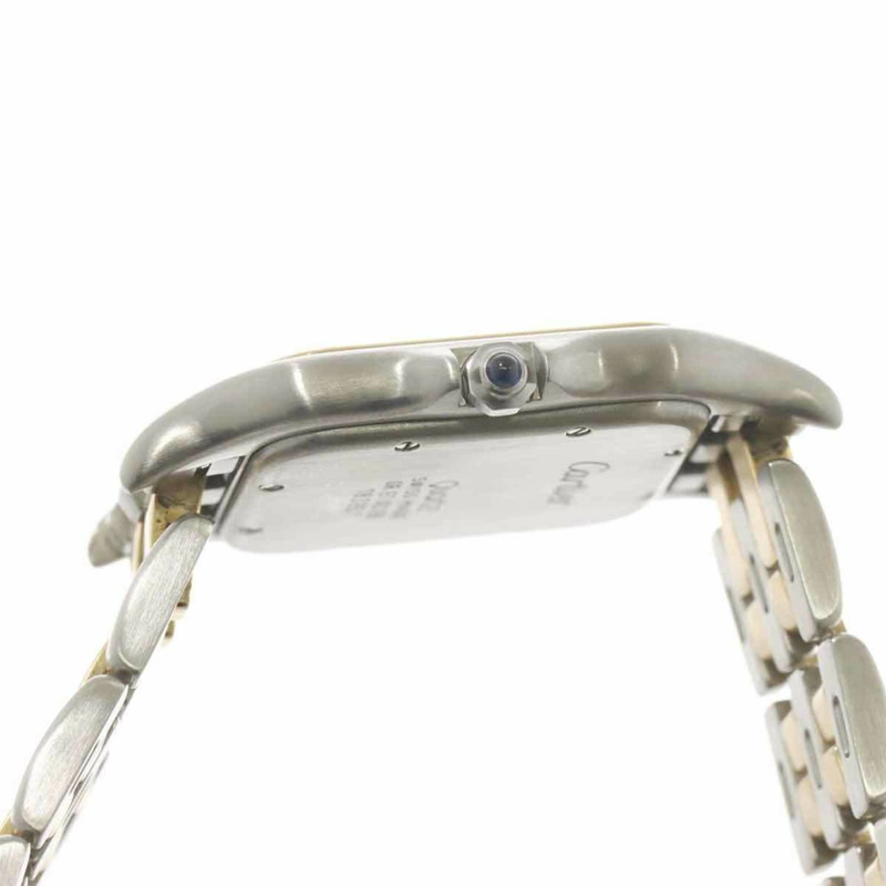 卡地亞 Panthère LM 雙排扣 83083442 雙色男士腕錶，日期顯示，象牙色黃金錶殼，石英錶-4