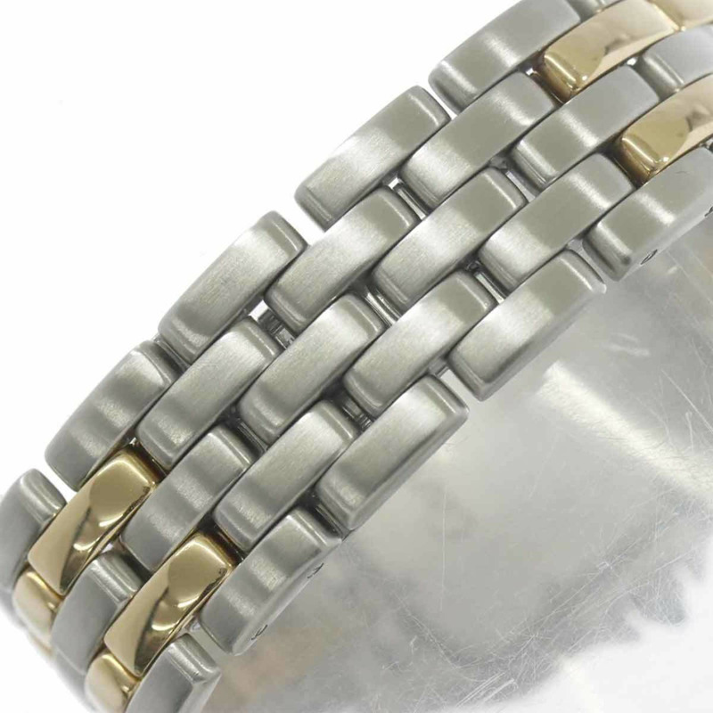 卡地亞 Panthère LM 雙排扣 83083442 雙色男士腕錶，日期顯示，象牙色黃金錶殼，石英錶-5