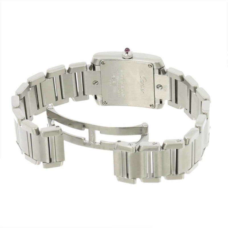 卡地亞 Tank Française SM W51028Q3 女士腕錶，粉紅錶殼，石英錶-3