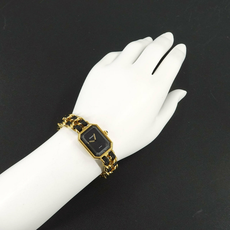 香奈兒 Premiere 大號 H0001 女士腕錶 黑色金石英錶-2