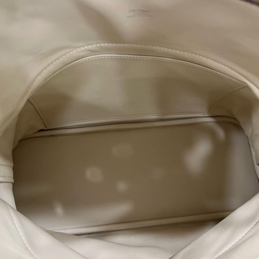 東區正精品㊣HERMES Bolide 31cm 愛馬仕風衣灰色全皮銀釦拉鍊柏麗包手提包肩背包兩用包 方塊M刻 RZ6282-11