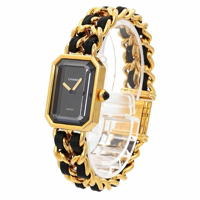 香奈兒 Premiere 大號 H0001 女士腕錶 黑色金石英錶-1