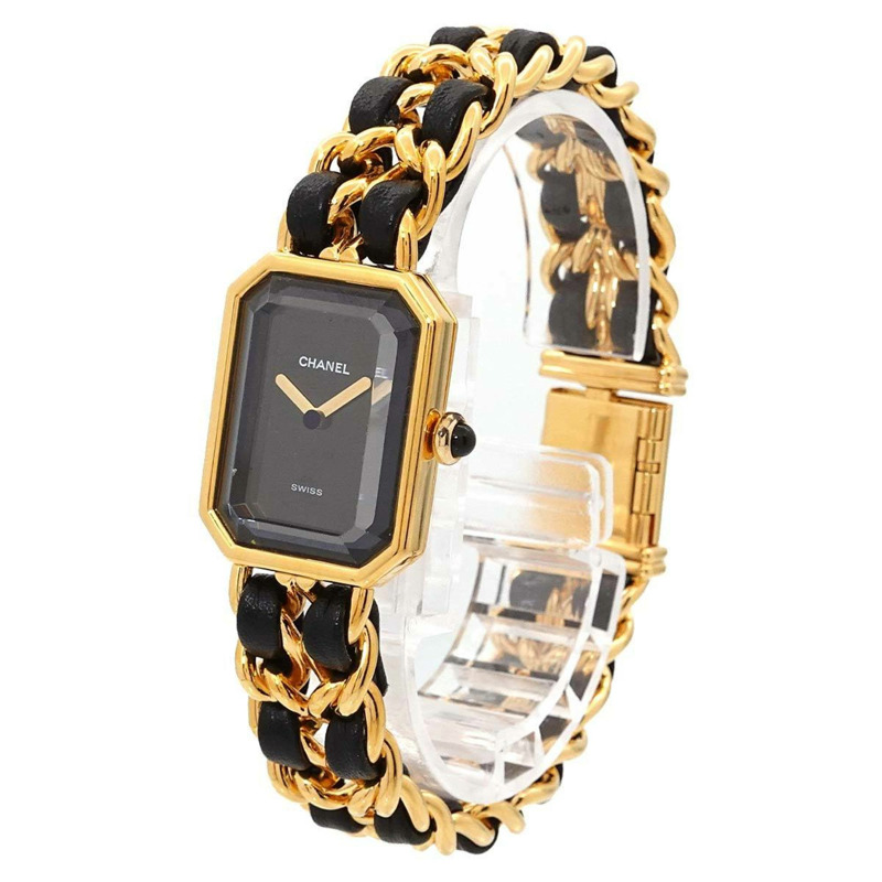 香奈兒 Premiere XL 尺寸 H0001 女士腕錶 黑色金石英錶-1
