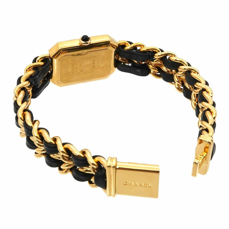 香奈兒 Premiere XL 尺寸 H0001 女士腕錶 黑色金石英錶-3