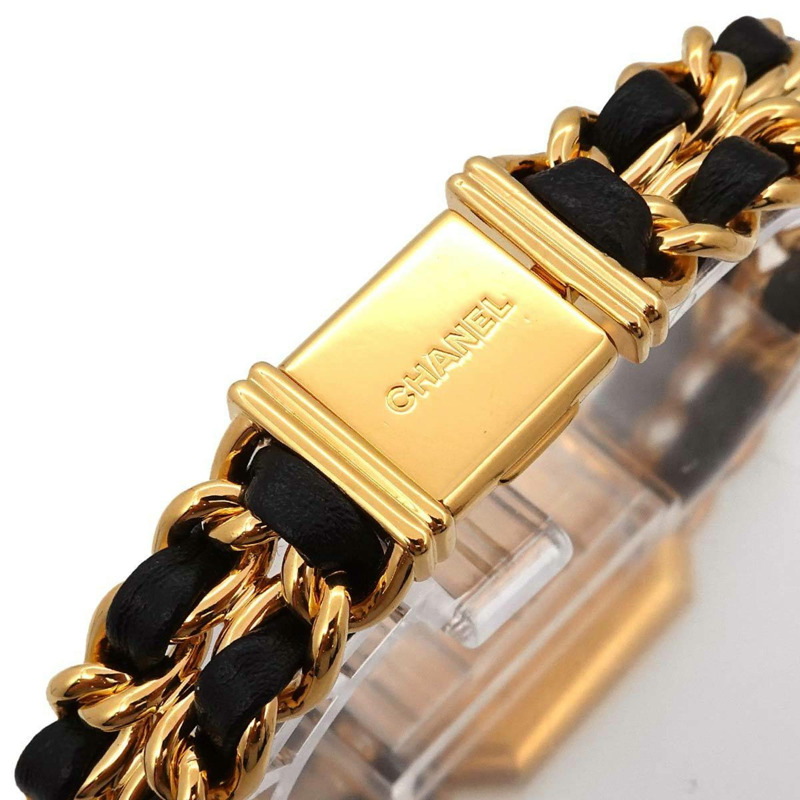 香奈兒 Premiere XL 尺寸 H0001 女士腕錶 黑色金石英錶-5