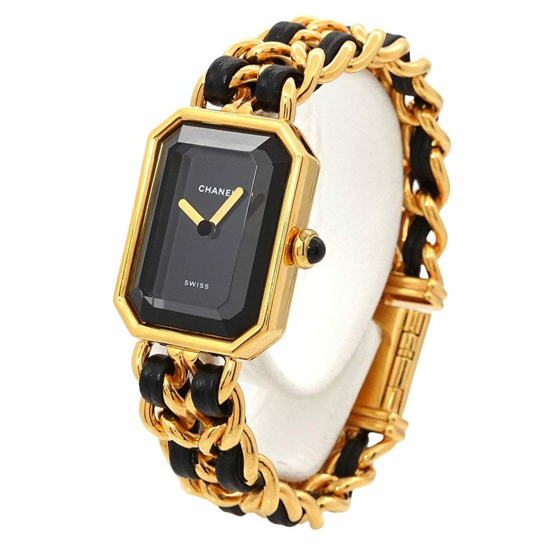 香奈兒 Premiere S 碼 H0001 女士腕錶 黑色金石英錶-1