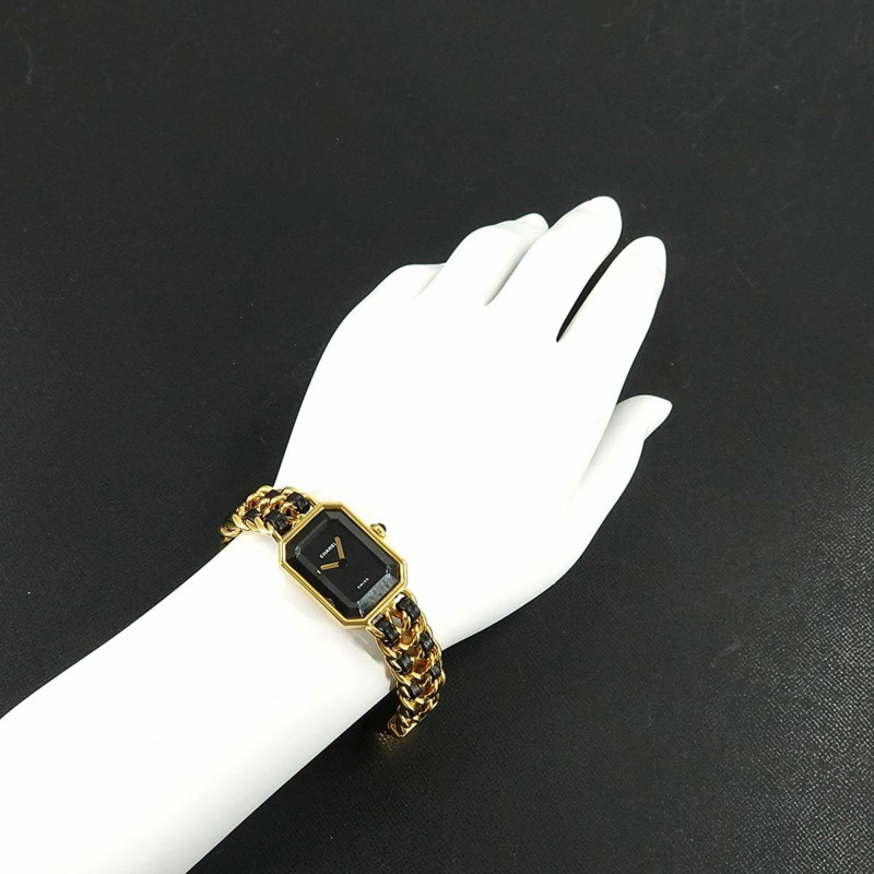 香奈兒 Premiere S 碼 H0001 女士腕錶 黑色金石英錶-2