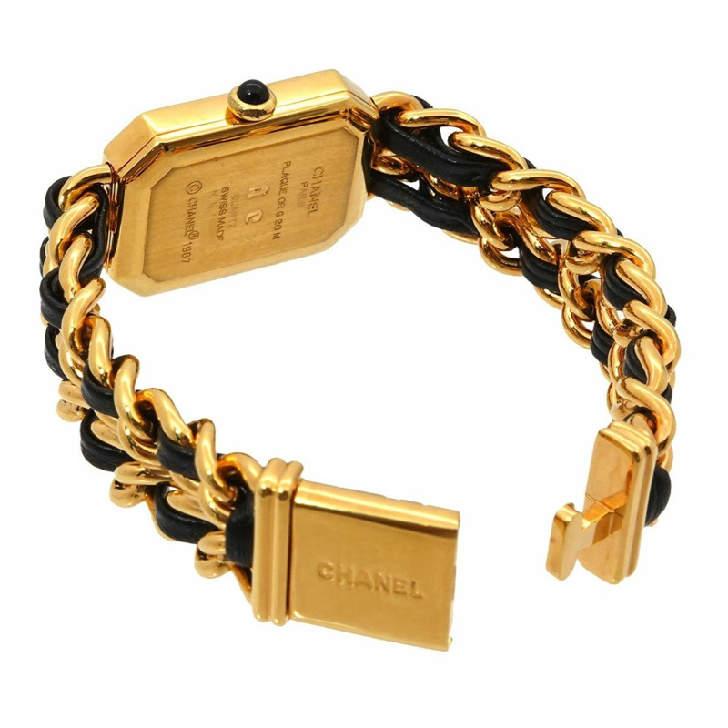 香奈兒 Premiere S 碼 H0001 女士腕錶 黑色金石英錶-3