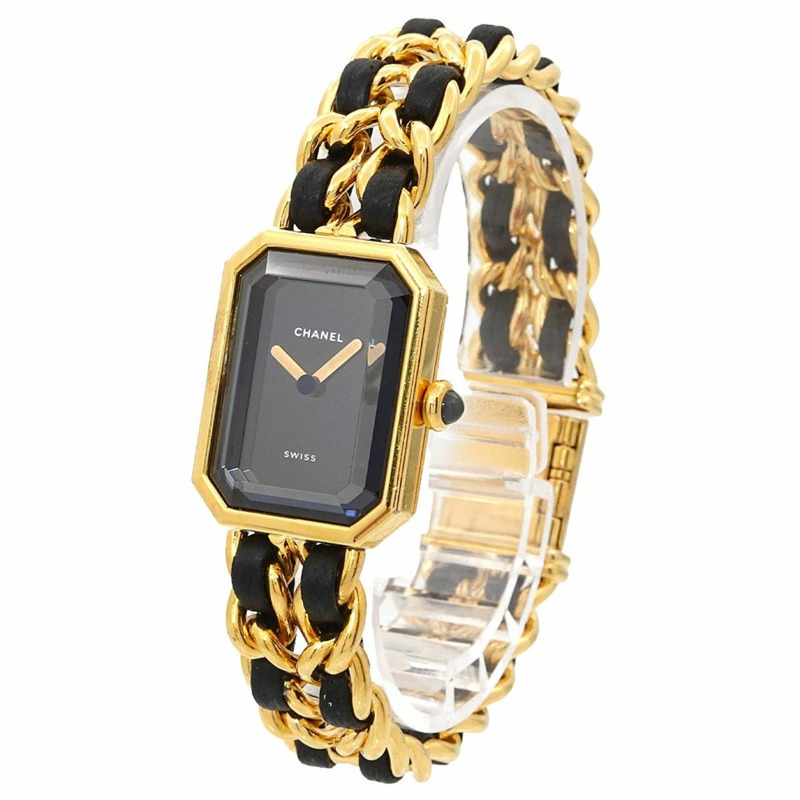 香奈兒 Premiere 大號 H0001 女士腕錶 黑色金石英錶-1
