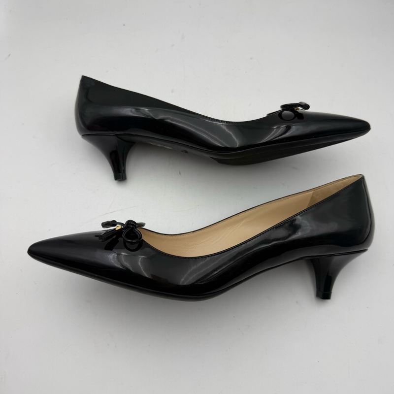 prada普拉達 尖頭蝴蝶結低跟鞋/附件：無 尺碼：36碼-1