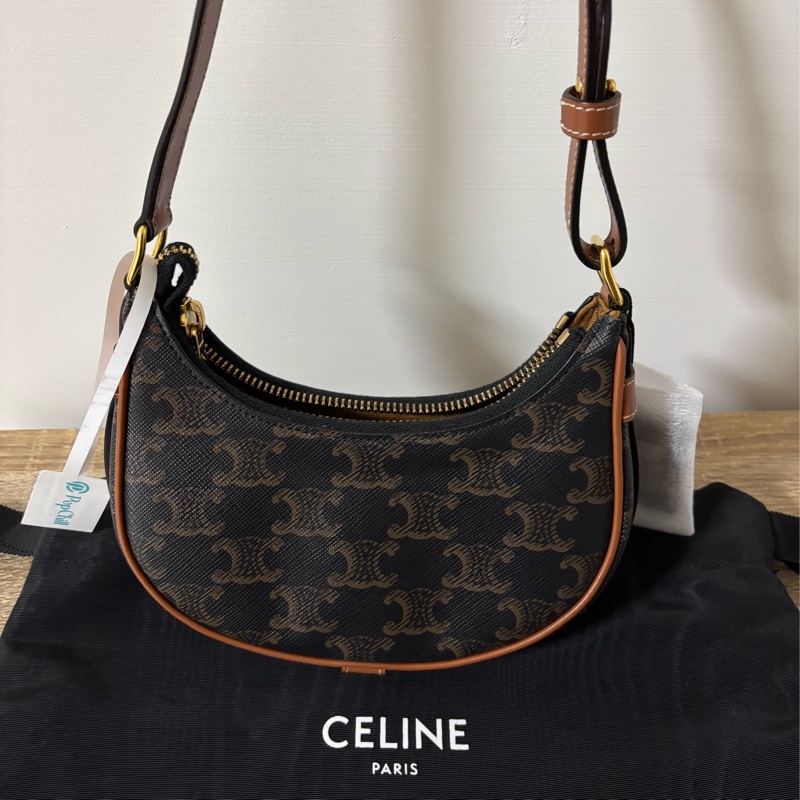 celine eva mini 老花腋下包-5