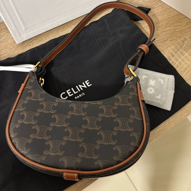 celine eva mini 老花腋下包-7