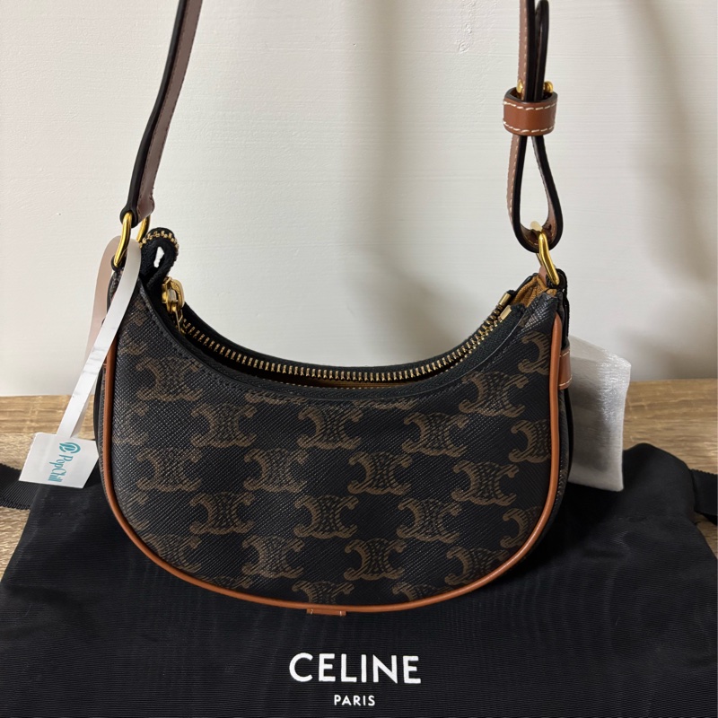 celine eva mini 老花腋下包-9