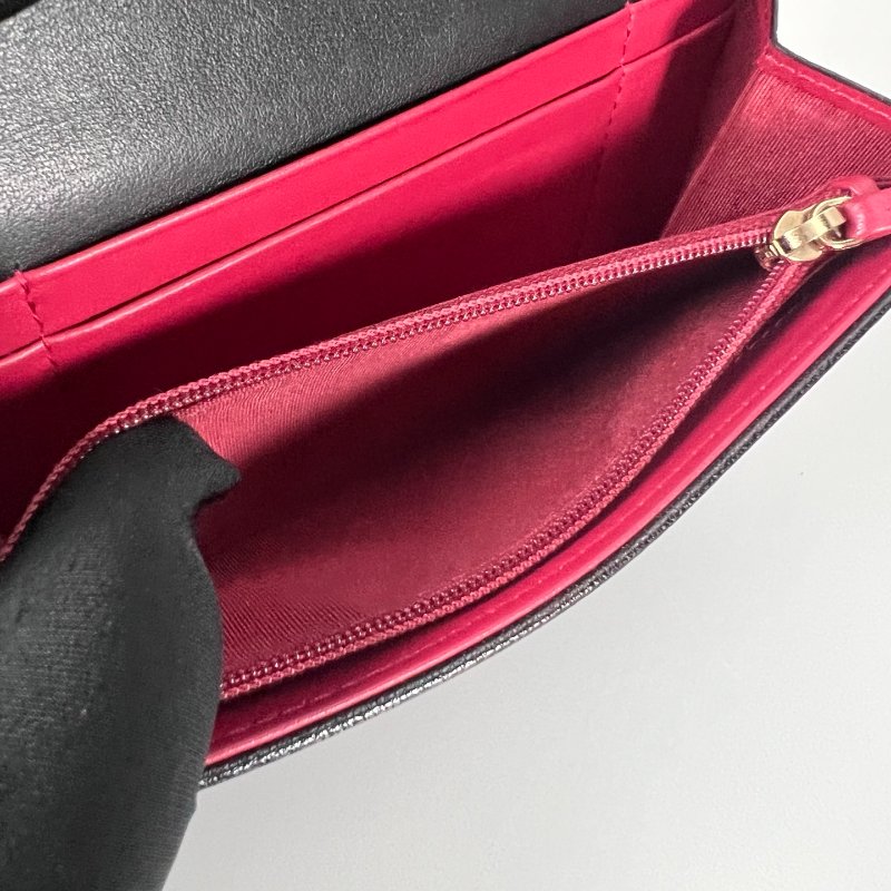 CHANEL 19掀蓋中夾 黑 29開-6