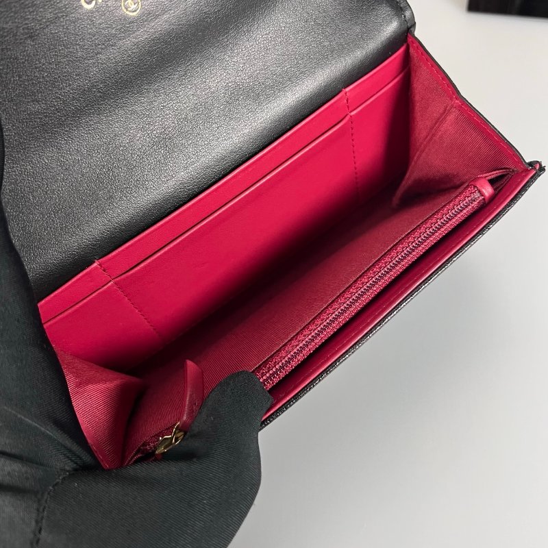 CHANEL 19掀蓋中夾 黑 29開-8