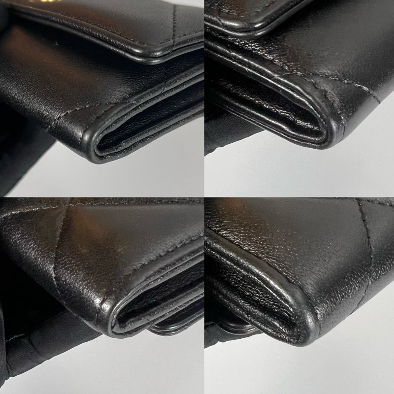 CHANEL 19掀蓋中夾 黑 29開-9