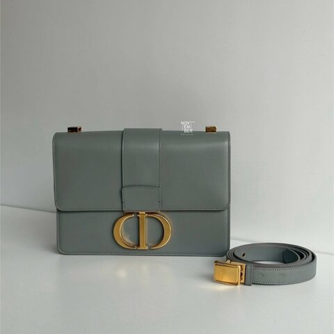 98新🩵 Dior 迪奧 30 Montaigne 小型包 藍色金釦