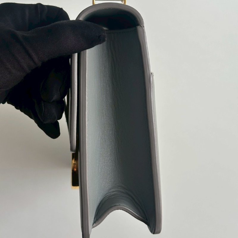 98新🩵 Dior 迪奧 30 Montaigne 小型包 藍色金釦-12