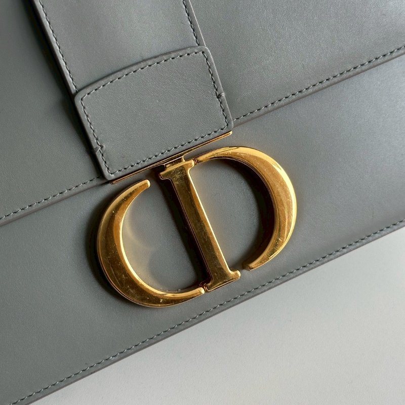 98新🩵 Dior 迪奧 30 Montaigne 小型包 藍色金釦-24