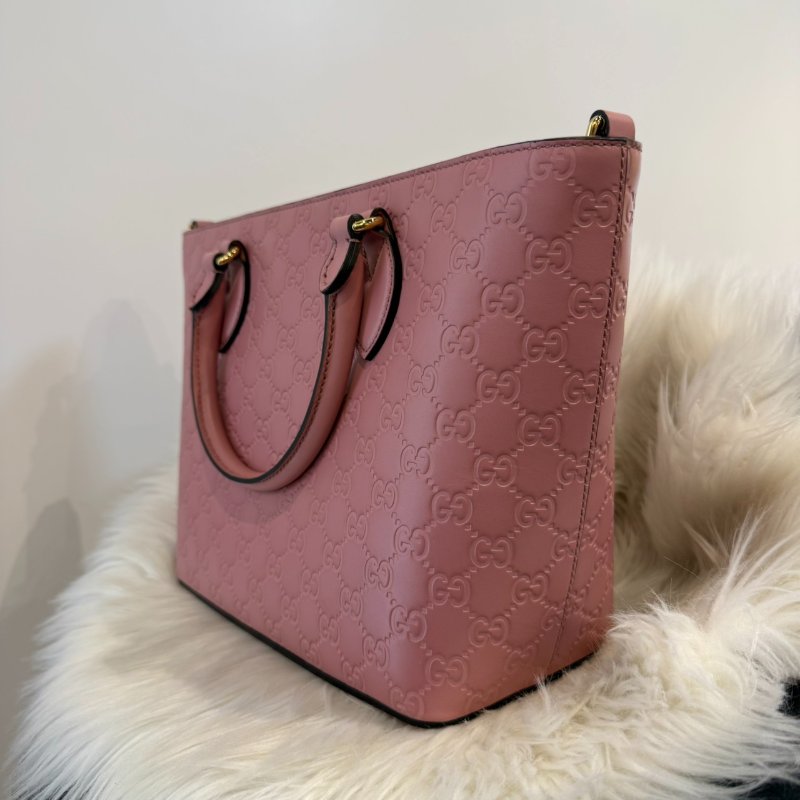 Gucci Signature pink托特包-3