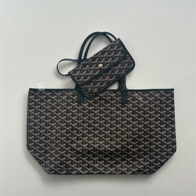 99新🆕 Goyard 戈雅 Saint Louis Tote Bag PM 黑色托特包-3