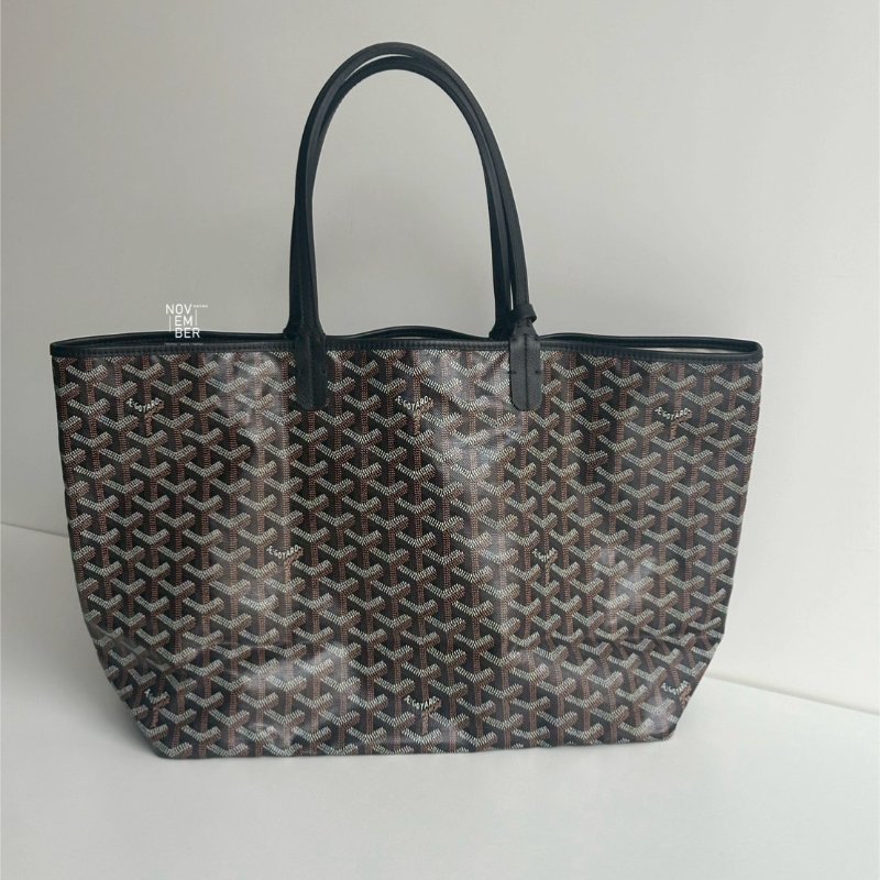 99新🆕 Goyard 戈雅 Saint Louis Tote Bag PM 黑色托特包-5