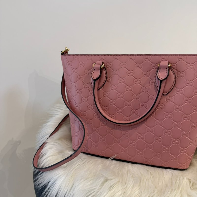 Gucci Signature pink托特包-0