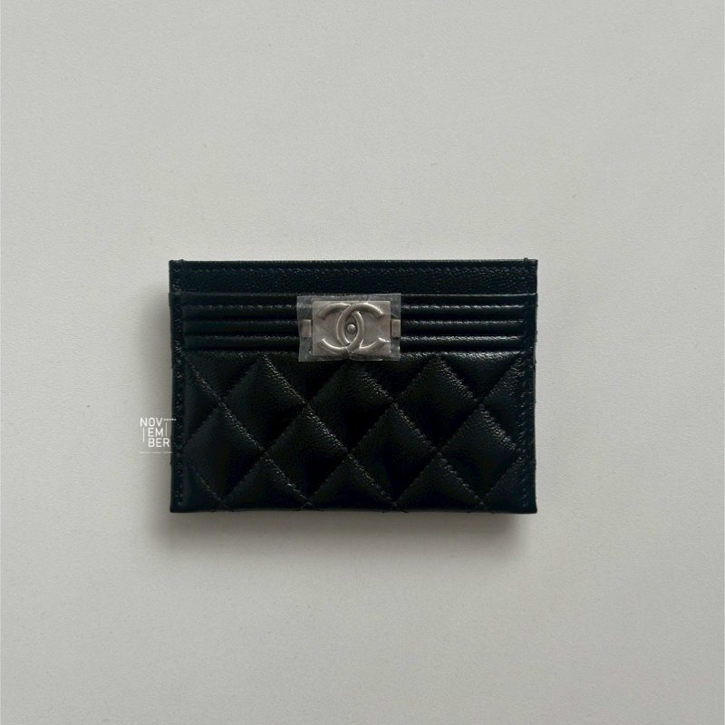 閒置新✨ Chanel 香奈兒 Boy 卡夾 黑色銀釦-0