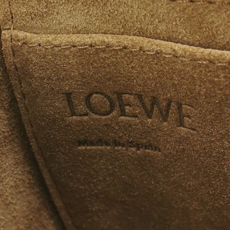 Loewe Gate迷你牛皮純色蝴蝶結束帶斜挎包單肩包 9.8新-7