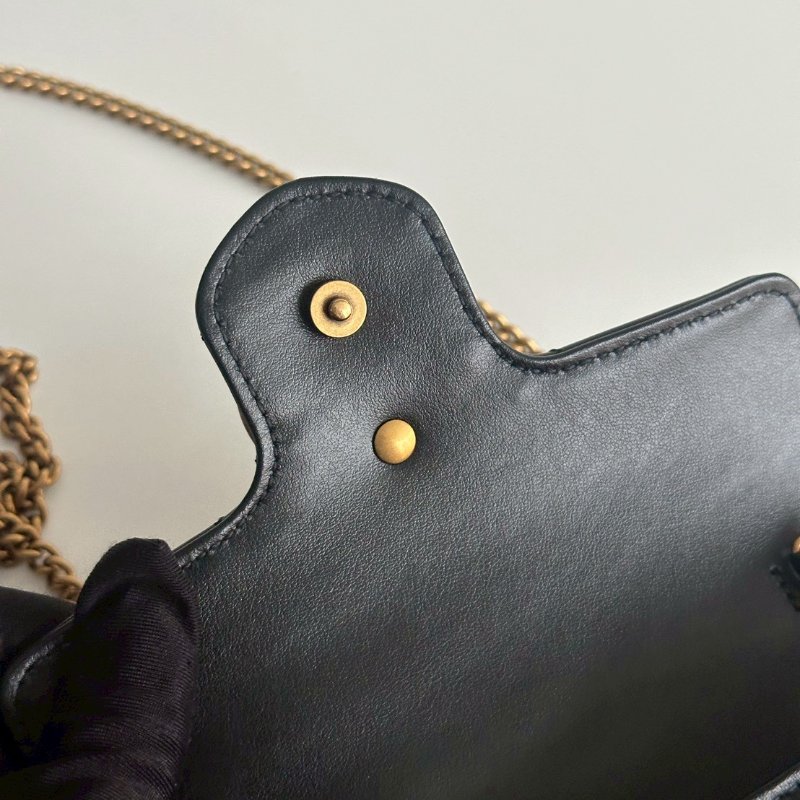 99新🆕 Gucci 古馳 Supermini Marmont 黑金-9