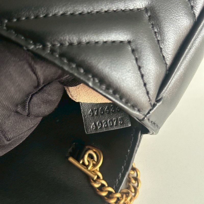 99新🆕 Gucci 古馳 Supermini Marmont 黑金-11