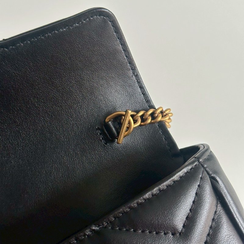 99新🆕 Gucci 古馳 Supermini Marmont 黑金-13