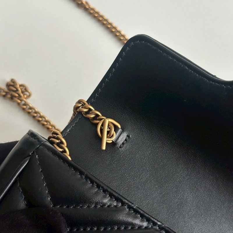 99新🆕 Gucci 古馳 Supermini Marmont 黑金-14