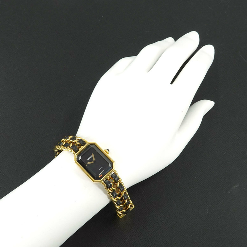 香奈兒 Premiere S 碼 H0001 女士腕錶 黑色金石英錶-2