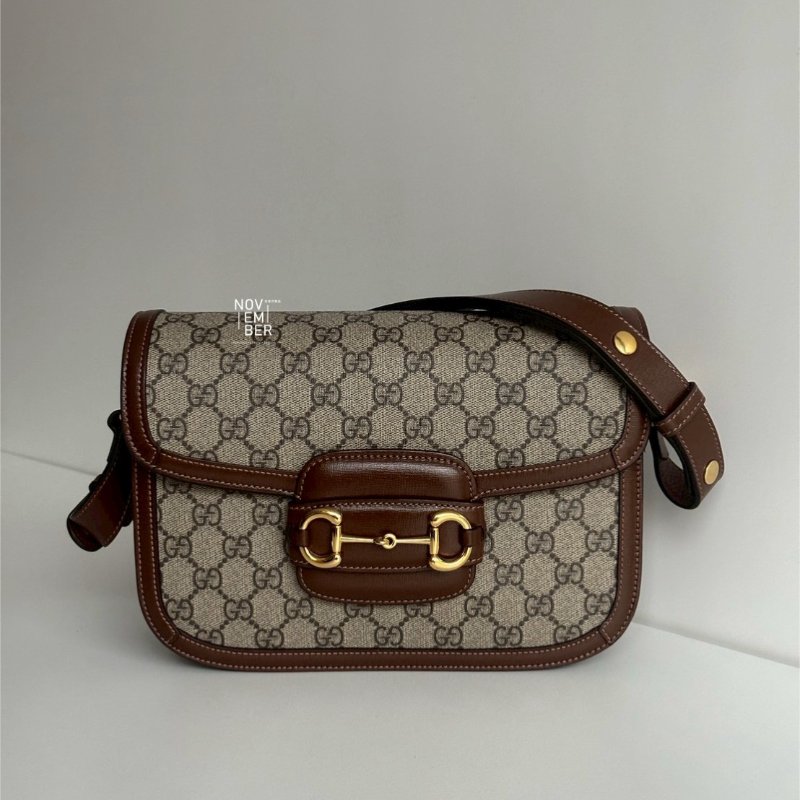 99新🆕 Gucci 古馳 1955 馬鞍包 老花-0