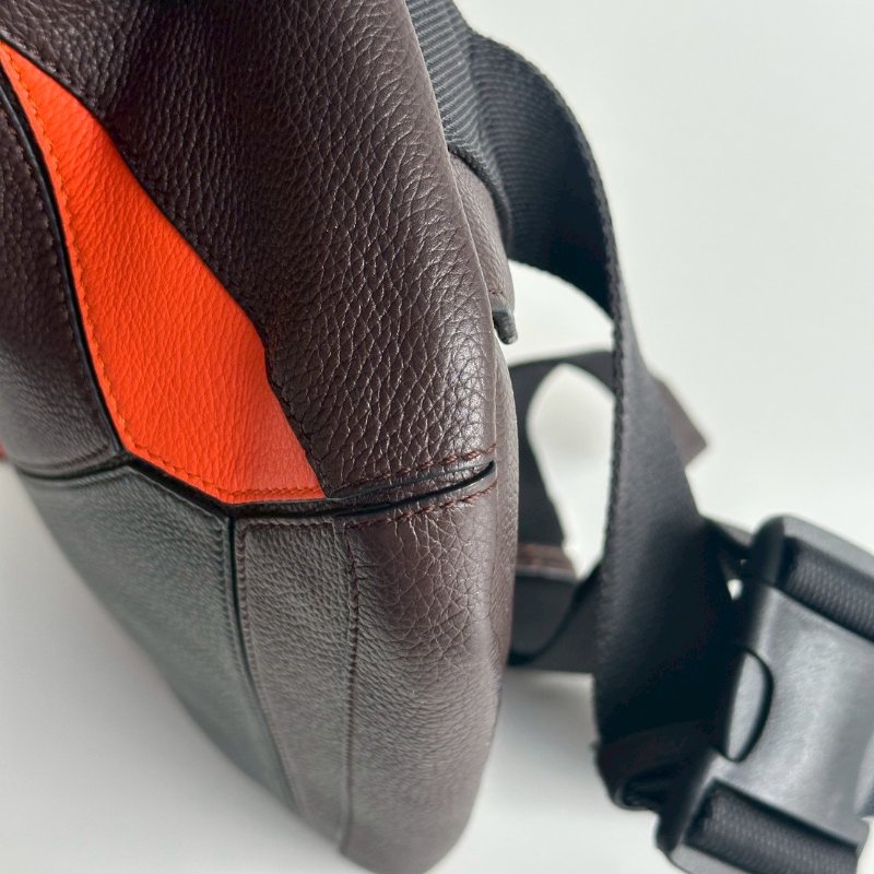 99新🆕 Loewe 羅意威 Puzzle 咖色拼色腰包-8